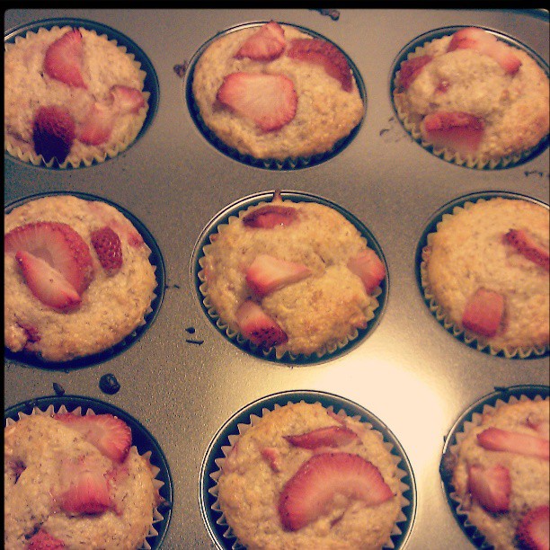 Healthy Strawberry Muffins