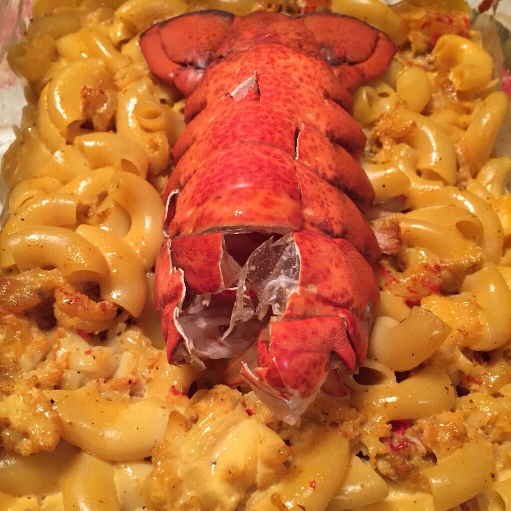 Lobster Mac & Cheese made by our very own @UgkWifey1!! Yeah it's ok to Drool, it's without a doubt #YouGottaEatThis Approved!! 📷 @RalphGKnows || #MerryTrillmas #YGET #WDYET #MakeAtHome || #😳 #💣 #😍
