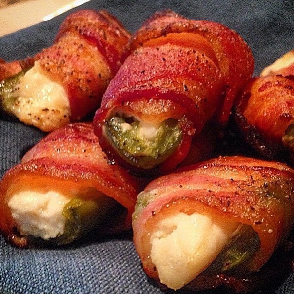 Blue Cheese Stuffed Jalapeños wrapped in Bacon! Yeah please convince us that your dinner is better than this...we have all night! Made by @KyMeyerTunedIn! || #YGET #YouGottaEatThis #MakeAtHome #Jalapeños #Bacon || #😳 #😍 #💣 #🐷