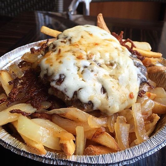 Patty Melt Fries!! Just another reason why we Love @RoseCityPizza!! || 😍🍔🍟💣🔑🔥