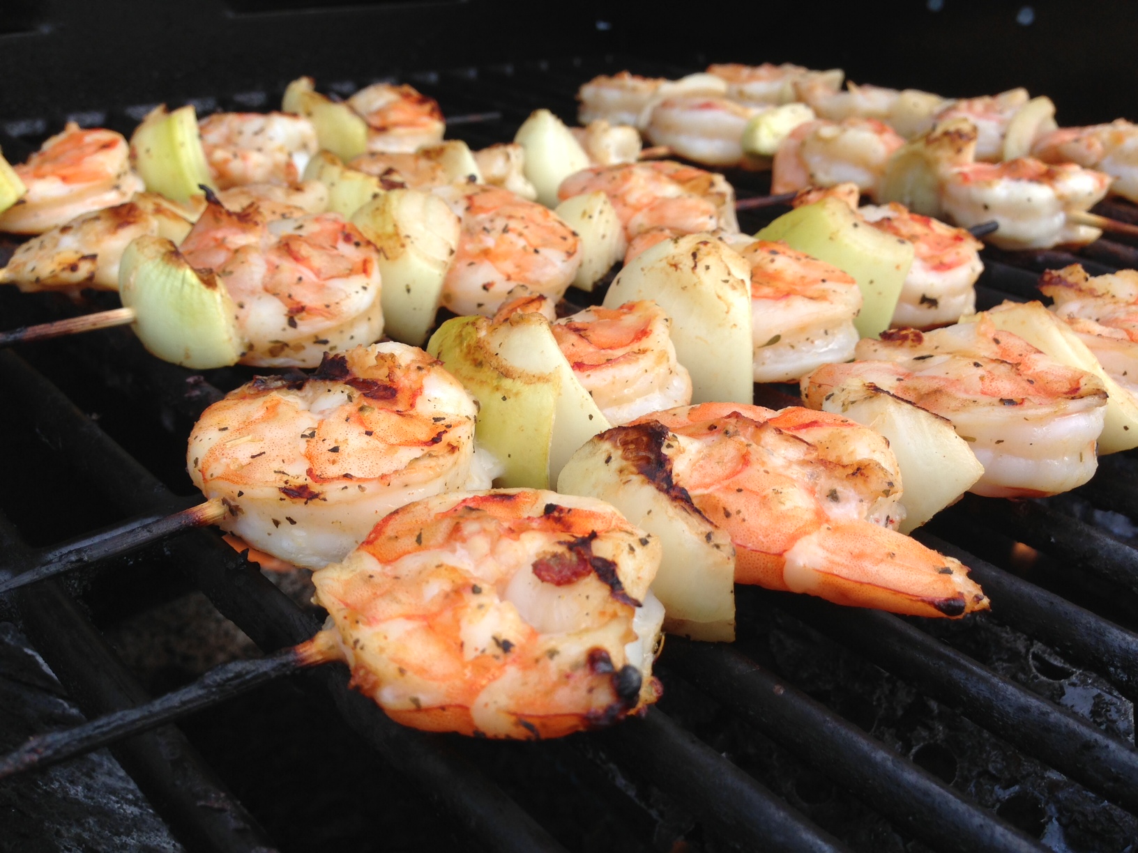 Shrimp on the grill makes this Fathers Day a great one!