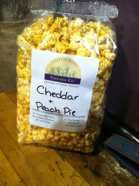 Peach Pie+Cheddar Flavored Popcorn. Perfect Snack When Sailing a Boat.