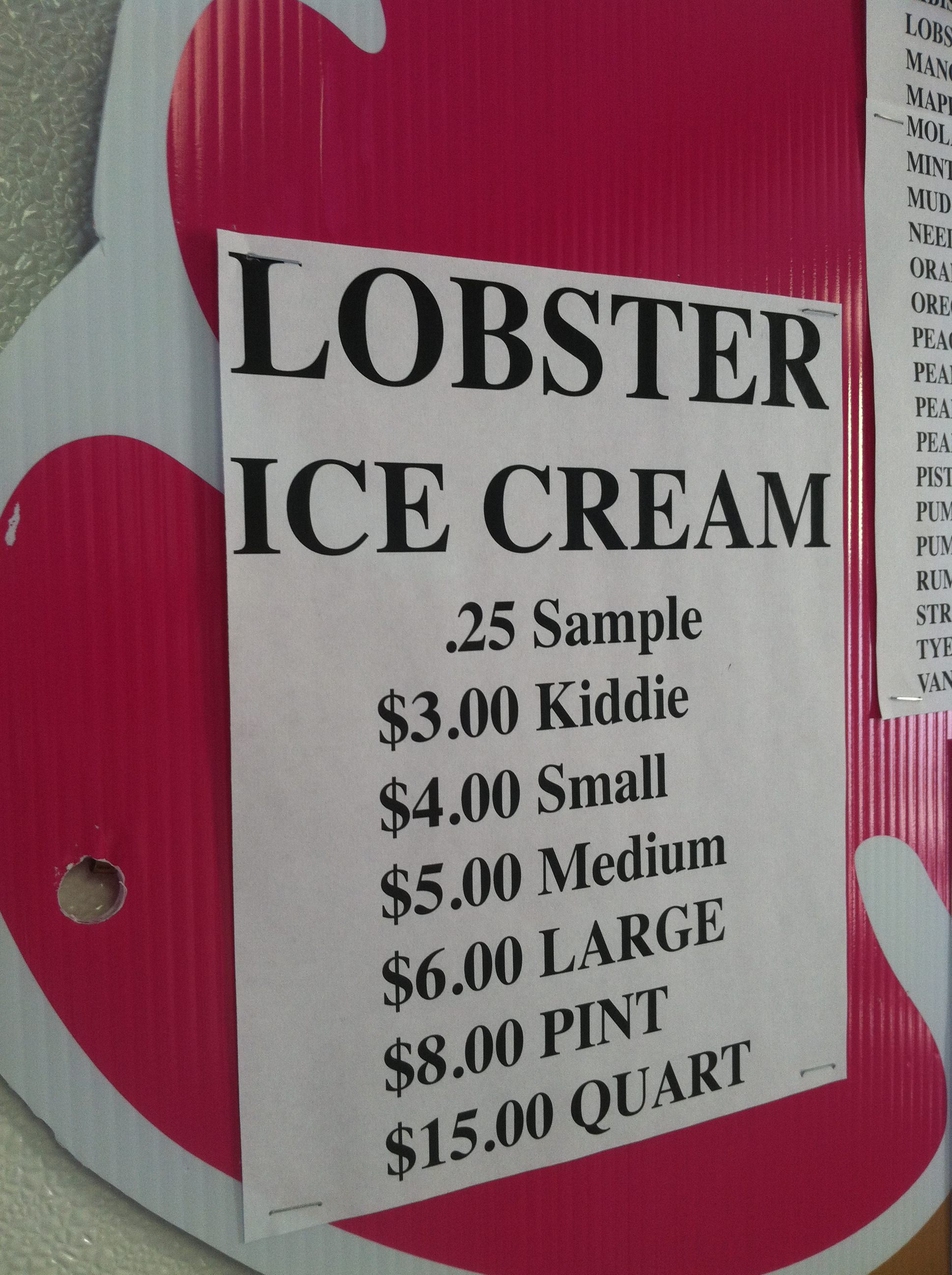 Lobster Ice Cream. No Really. Only in Maine