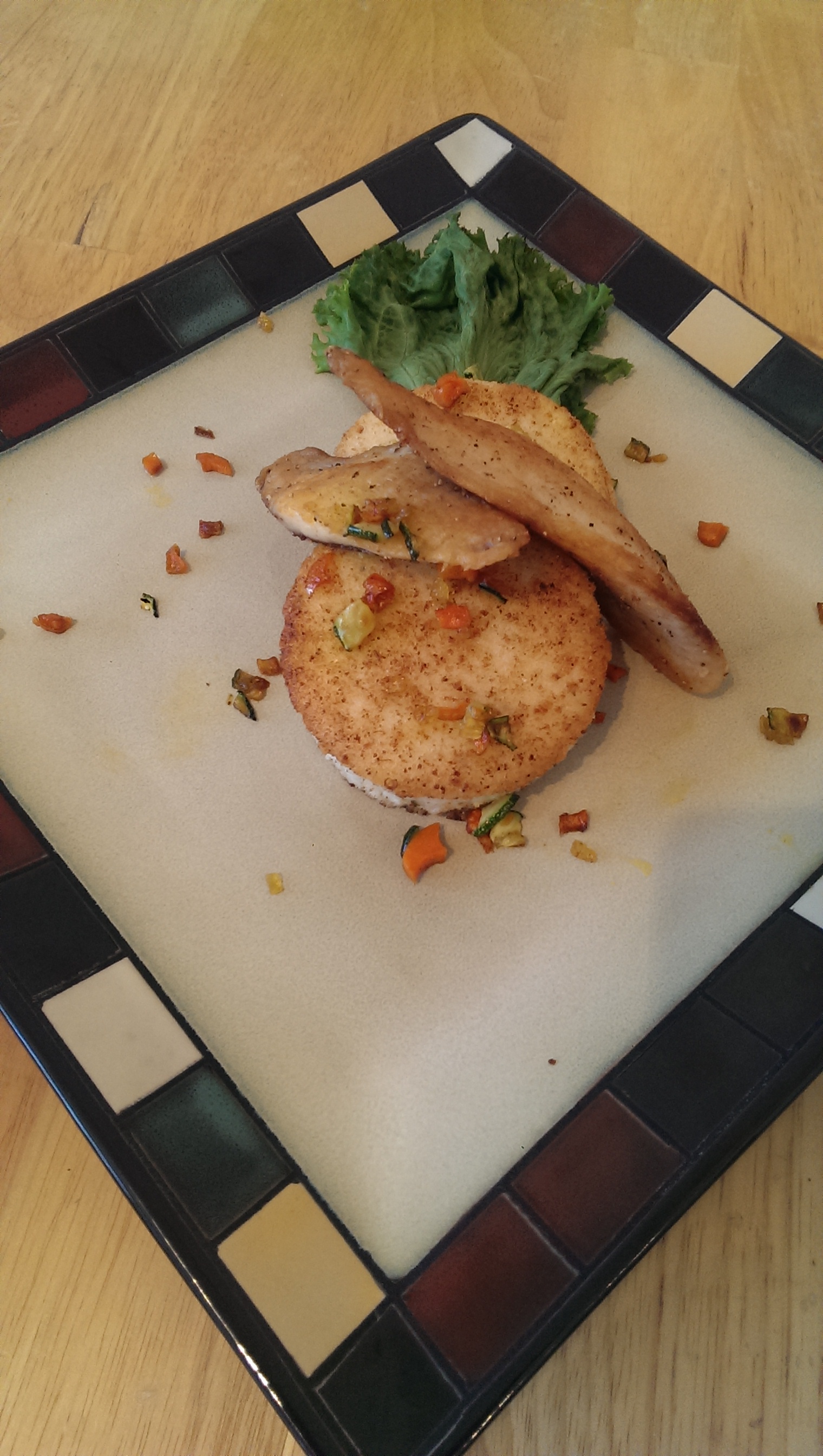 Tilapia and grit cakes!