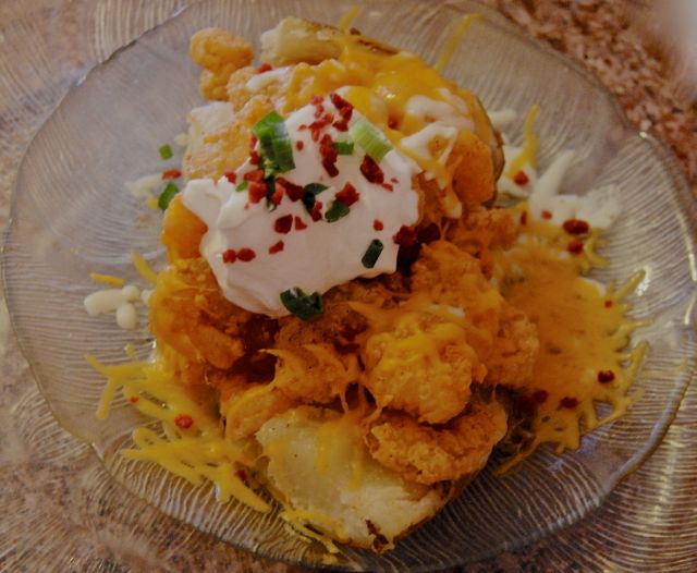 Stuffed Fried Shrimp Potato