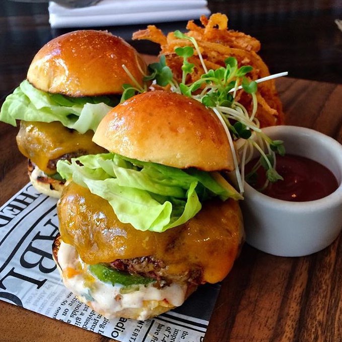 Instead of sliding in your crush DMs you need to slide into @cafeterianyc and try their Sliders with Avocado, Aged Cheddar and Pickles. Sliding onto these will get you satisfaction. Tell em || #YouGottaEatThisSentYa #WDYET #YGET ||