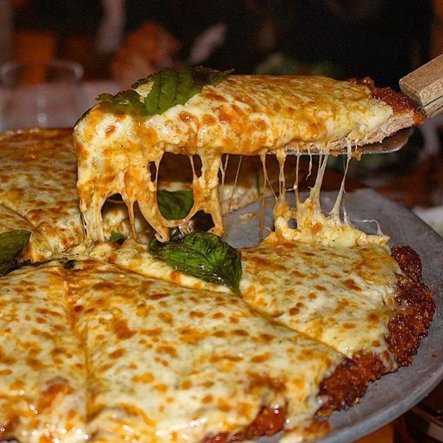 WAIT, WHAT!? CHICKEN PARMESAN PIZZA!? Hmmmmm @TheNaughtyFork is it #YouGottaEatThis Approved!? #😳 #😍