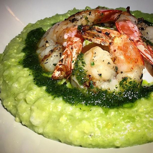 Grilled Shrimp with  Jalapeno Grits!! 😳😍💣 Hey @Cy_Eats you had us at Grilled, next time invite us to the @FillmoreRoom for some of this FIYAHHHHHH