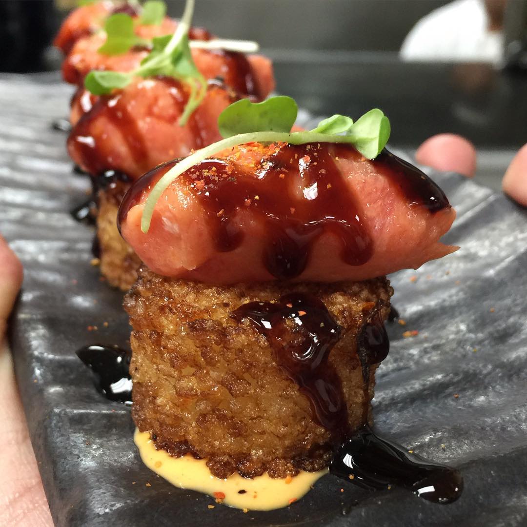 @ChefMarcMarrone made us these Spicy Tuna Tartar over Crispy Sushi Rice with Spicy Mayo and Kabayaki during our visit to @TaoLasVegas!! Without a doubt these are Approved!! Stop on by and Tell Em!! 😍💣🏆🔑🔥👍🏽😳❤️