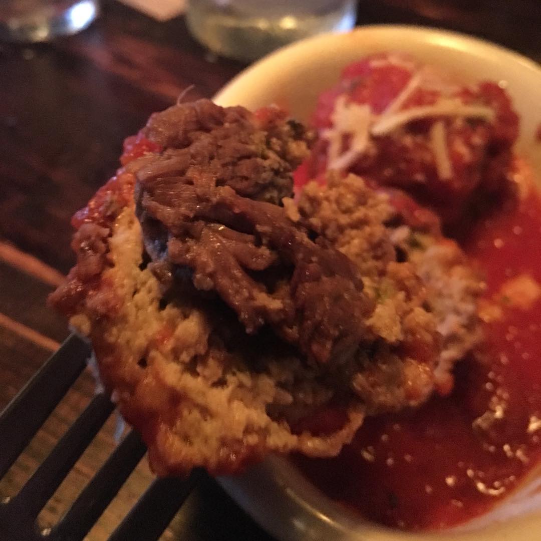 Someone say Short rib!? We’re ending our with the STUFFED SHORT RIB meat ball over at @forkandballs ❗️These guys take your grandma’s meatballs to the next level! Tender juicy short rib stuffed inside of a traditional meaty flavorful meat ball. Word is out! Fork and Balls is APPROVED