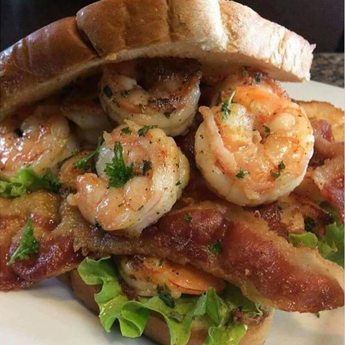 Has anyone with a kind heart know where we can get this sandwich?? Shrimp & Bacon?? Please do tell